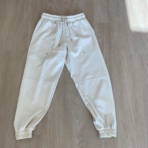 Zara dress pant jogger cream size small 4/26/36